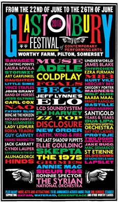 Glastonbury 2016 con un cartel estelar