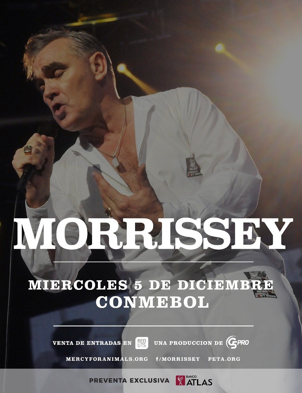 Morrissey confirma segunda visita a Paraguay